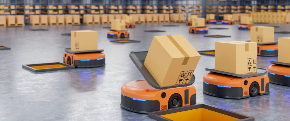 army-robots-efficiently-sorting-hundreds-parcels-per-hour-automated-guided-vehicle-agv